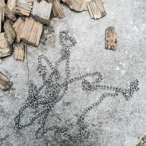 Vintage silver-tone knotted chain necklace